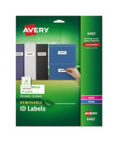 REMOVABLE MULTI-USE LABELS, INKJET/LASER PRINTERS, 1 X 2.63, WHITE, 30/SHEET, 25 SHEETS/PACK