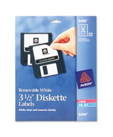 Laser/inkjet 3.5" Diskette Labels, White, 375/pack