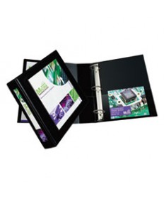 FRAMED VIEW HEAVY-DUTY BINDERS, 3 RINGS, 2" CAPACITY, 11 X 8.5, BLACK