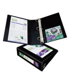 FRAMED VIEW HEAVY-DUTY BINDERS, 3 RINGS, 3" CAPACITY, 11 X 8.5, BLACK