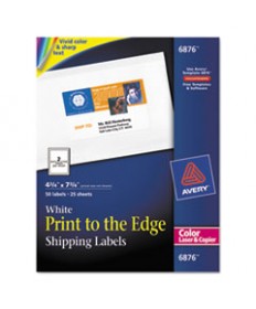 VIBRANT LASER COLOR-PRINT LABELS W/ SURE FEED, 4 3/4 X 7 3/4, WHITE, 50/PACK