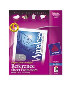 Top-Load Poly Sheet Protectors, Super Heavy Gauge, Letter, Nonglare, 50/box