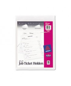 Job Ticket Holders, Heavy Gauge Vinyl, 9 X 12, Clear, 10/pack