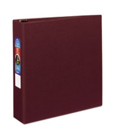 HEAVY-DUTY NON-VIEW BINDER WITH DURAHINGE AND ONE TOUCH EZD RINGS, 3 RINGS, 2" CAPACITY, 11 X 8.5, MAROON