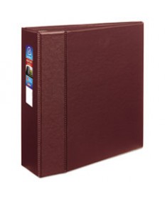 HEAVY-DUTY NON-VIEW BINDER WITH DURAHINGE AND LOCKING ONE TOUCH EZD RINGS, 3 RINGS, 4" CAPACITY, 11 X 8.5, MAROON