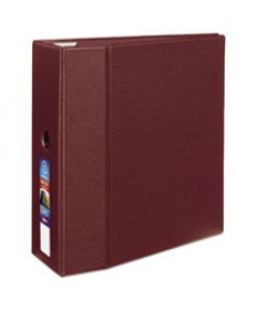 HEAVY-DUTY NON-VIEW BINDER WITH DURAHINGE, THREE LOCKING ONE TOUCH EZD RINGS AND THUMB NOTCH, 5" CAPACITY, 11 X 8.5, MAROON