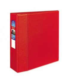 HEAVY-DUTY NON-VIEW BINDER WITH DURAHINGE AND LOCKING ONE TOUCH EZD RINGS, 3 RINGS, 3" CAPACITY, 11 X 8.5, RED