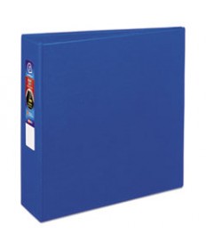 HEAVY-DUTY NON-VIEW BINDER WITH DURAHINGE AND ONE TOUCH EZD RINGS, 3 RINGS, 2" CAPACITY, 11 X 8.5, BLUE