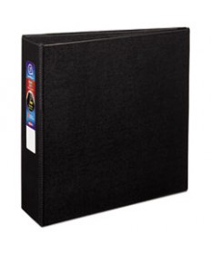 HEAVY-DUTY NON-VIEW BINDER WITH DURAHINGE AND ONE TOUCH EZD RINGS, 3 RINGS, 2" CAPACITY, 11 X 8.5, BLACK