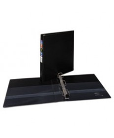 HEAVY-DUTY NON-VIEW BINDER WITH DURAHINGE, LOCKING ONE TOUCH EZD RINGS AND THUMB NOTCH, 3 RINGS, 5" CAPACITY, 11 X 8.5, BLACK