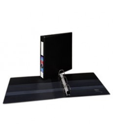 HEAVY-DUTY NON-VIEW BINDER WITH DURAHINGE AND ONE TOUCH EZD RINGS, 3 RINGS, 1" CAPACITY, 11 X 8.5, BLACK
