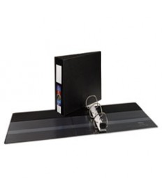 HEAVY-DUTY NON-VIEW BINDER WITH DURAHINGE AND ONE TOUCH EZD RINGS, 3 RINGS, 2" CAPACITY, 11 X 8.5, BLACK