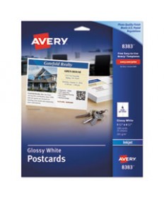 Photo-Quality Glossy Postcards For Inkjet Printers, 4 1/4 X 5 1/2, White, 100/pk