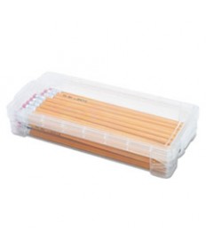 Super Stacker Pencil Box, Clear, 8 1/4 X 3 3/4 X 1 1/2