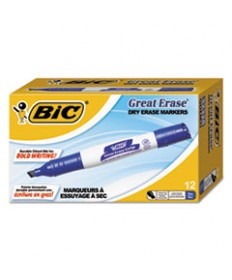 INTENSITY LOW ODOR DRY ERASE MARKER, BROAD CHISEL TIP, BLUE, DOZEN