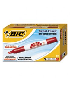 INTENSITY LOW ODOR DRY ERASE MARKER, XL BULLET TIP, RED, DOZEN