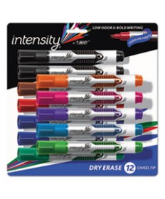 INTENSITY TANK-STYLE ADVANCED DRY ERASE MARKER, BROAD BULLET TIP, ASSORTED, DOZEN