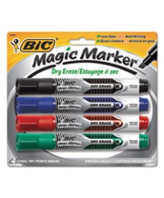 INTENSITY TANK-STYLE ADVANCED DRY ERASE MARKER, BROAD BULLET TIP, ASSORTED, 4/PACK