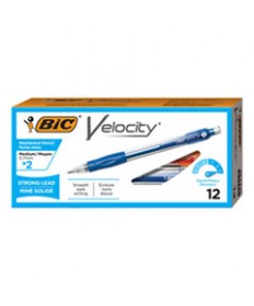 VELOCITY ORIGINAL MECHANICAL PENCIL, 0.7 MM, HB (#2.5), BLACK LEAD, BLUE BARREL, DOZEN