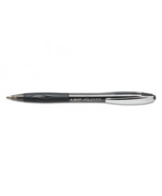 ATLANTIS RETRACTABLE BALLPOINT PEN, MEDIUM 1MM, BLACK INK/BARREL, DOZEN