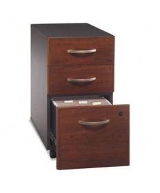 SERIES C COLLECTION 3 DRAWER MOBILE PEDESTAL (ASSEMBLED), 15.75W X 20.25D X 27.88H, HANSEN CHERRY