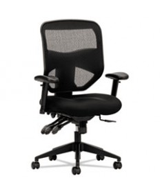 VL532 MESH HIGH-BACK TASK CHAIR, SUPPORTS UP TO 250 LBS., BLACK SEAT/BLACK BACK, BLACK BASE