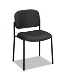 VL606 STACKING GUEST CHAIR WITHOUT ARMS, CHARCOAL SEAT/CHARCOAL BACK, BLACK BASE