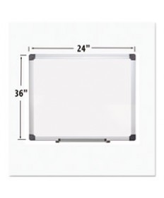Porcelain Value Dry Erase Board, 24 X 36, White, Aluminum Frame