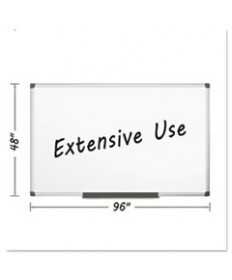 Porcelain Value Dry Erase Board, 48 X 96, White, Aluminum Frame