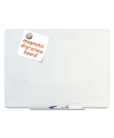 Magnetic Glass Dry Erase Board, Opaque White, 36 X 24