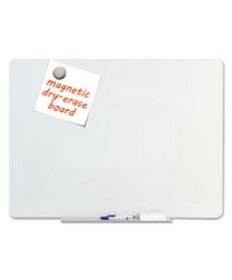 Magnetic Glass Dry Erase Board, Opaque White, 48 X 36