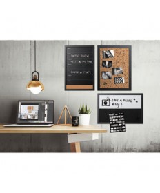 BLACK AND WHITE MESSAGE BOARD SET, ASSORTED SIZES AND COLORS, 3/SET