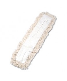 Industrial Dust Mop Head, Hygrade Cotton, 36w X 5d, White