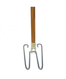 Wedge Dust Mop Head Frame/natural Wood Handle, 15/16" Dia. X 48" Long
