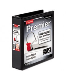 PREMIER EASY OPEN CLEARVUE LOCKING SLANT-D RING BINDER, 3 RINGS, 2" CAPACITY, 11 X 8.5, BLACK