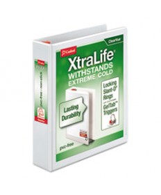 XTRALIFE CLEARVUE NON-STICK LOCKING SLANT-D RING BINDER, 3 RINGS, 1" CAPACITY, 11 X 8.5, BLACK