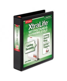 XTRALIFE CLEARVUE NON-STICK LOCKING SLANT-D RING BINDER, 3 RINGS, 1.5" CAPACITY, 11 X 8.5, WHITE