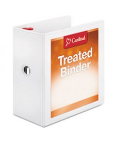 TREATED CLEARVUE LOCKING SLANT-D RING BINDER, 3 RINGS, 2" CAPACITY, 11 X 8.5, WHITE