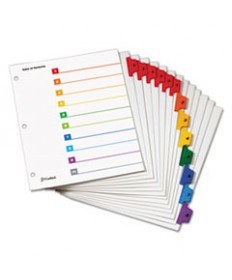 ONESTEP PRINTABLE TABLE OF CONTENTS AND DIVIDERS, 8-TAB, 1 TO 8, 11 X 8.5, WHITE, 6 SETS