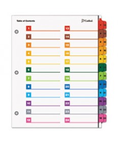 ONESTEP PRINTABLE TABLE OF CONTENTS AND DIVIDERS - DOUBLE COLUMN, 24-TAB, 1 TO 24, 11 X 8.5, WHITE, 1 SET