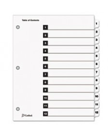 ONESTEP PRINTABLE TABLE OF CONTENTS AND DIVIDERS, 12-TAB, 1 TO 12, 11 X 8.5, WHITE, 1 SET