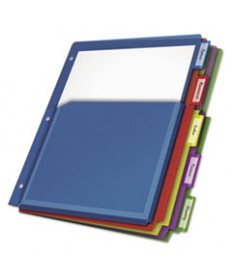 EXPANDING POCKET INDEX DIVIDERS, 5-TAB, 11 X 8.5, ASSORTED, 1 SET/PACK