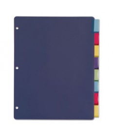 POLY INDEX DIVIDERS, 8-TAB, 11 X 8.5, ASSORTED, 4 SETS