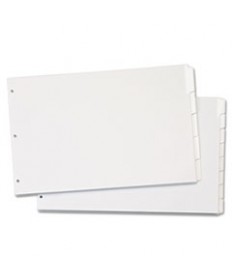 WRITE 'N ERASE TABLOID INDEX DIVIDERS, 5-TAB, 11 X 17, WHITE, 1 SET