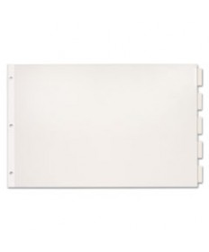 PAPER INSERTABLE DIVIDERS, 5-TAB, 11 X 17, WHITE, 1 SET