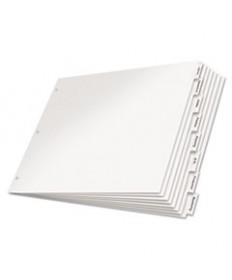 PAPER INSERTABLE DIVIDERS, 8-TAB, 11 X 17, WHITE, 1 SET