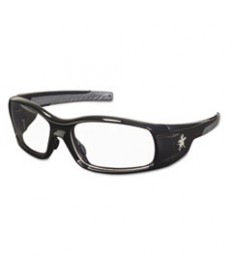 Swagger Safety Glasses, Black Frame, Clear Lens