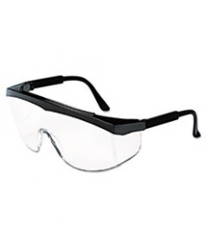 Stratos Safety Glasses, Black Frame, Clear Lens