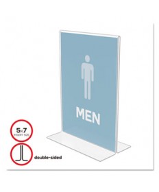 CLASSIC IMAGE DOUBLE-SIDED SIGN HOLDER, 5 X 7 INSERT, CLEAR