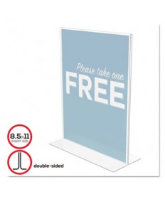 CLASSIC IMAGE DOUBLE-SIDED SIGN HOLDER, 8 1/2 X 11 INSERT, CLEAR